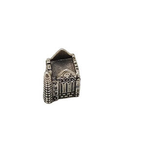 Sterling Silver Cathedral Charm Bead Compatible With European Bracelets Necklace